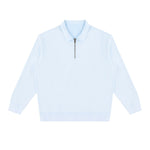 Heavyweight Washed Stand Collar Zip Polo Sweatshirt