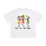 Skeleton Women Drinking Juice Graphic Tee-INNBLAC Fashion Apparel