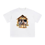 Couple Donkey In Small House Graphic Tee-INNBLAC Fashion Apparel