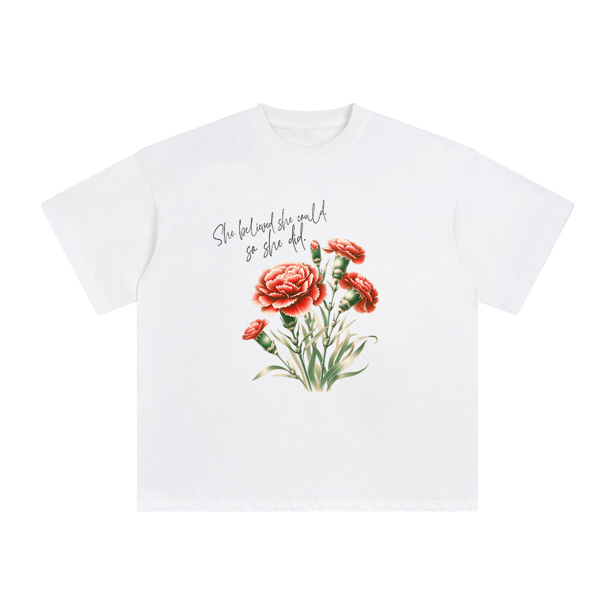Violet Flowers Graphic Tee-INNBLAC Fashion Apparel