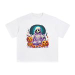 Halloween Ghost & Pumpkin Graphic Tee-INNBLAC Fashion Apparel