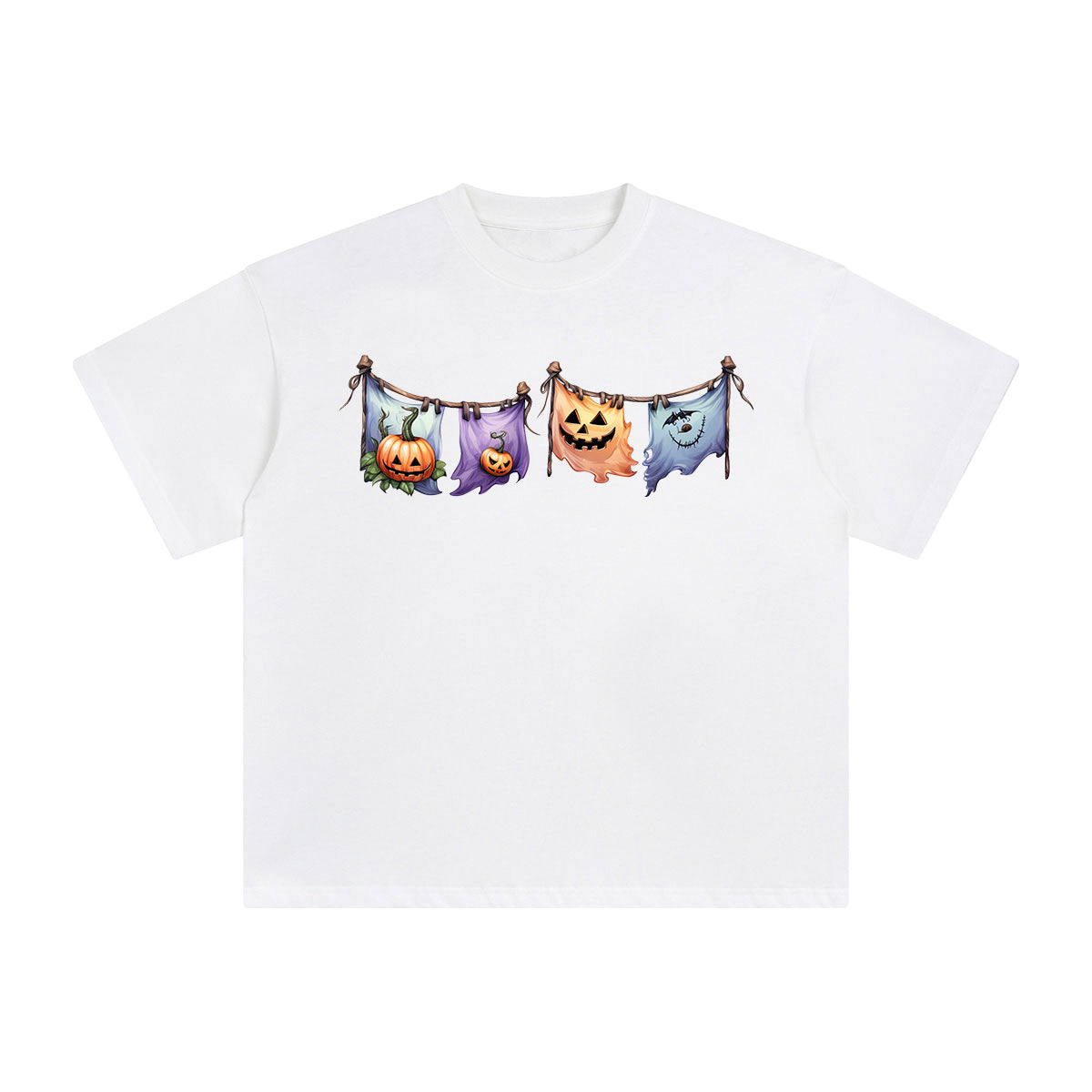 Halloween Flags Graphic Tee-INNBLAC Fashion Apparel