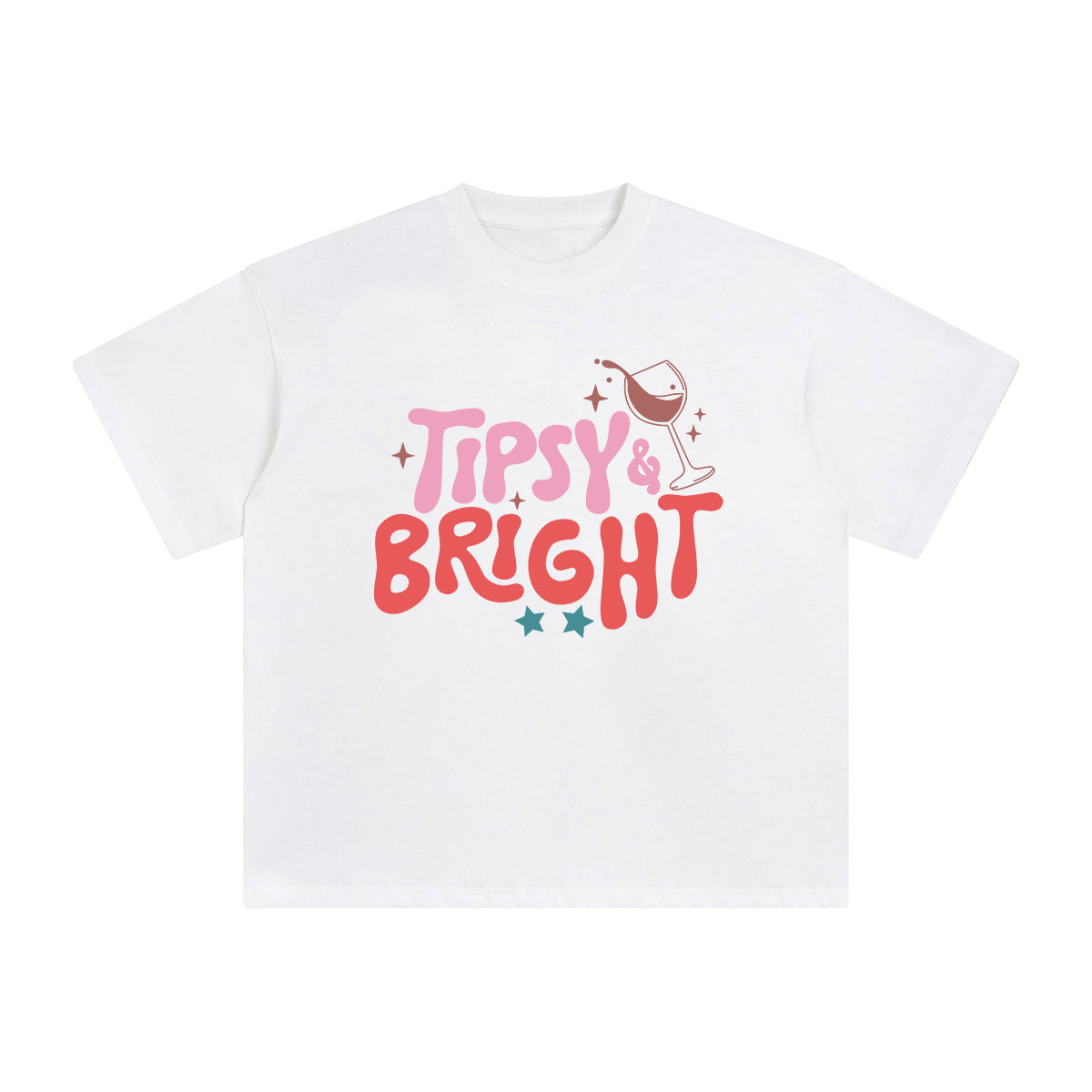 Tipsy & Bright Graphic Tee-INNBLAC Fashion Apparel