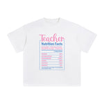 Teacher Nutrition Facts Graphic Tee-INNBLAC Fashion Apparel