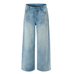 Vintage Star Embellished Wide Leg Jeans