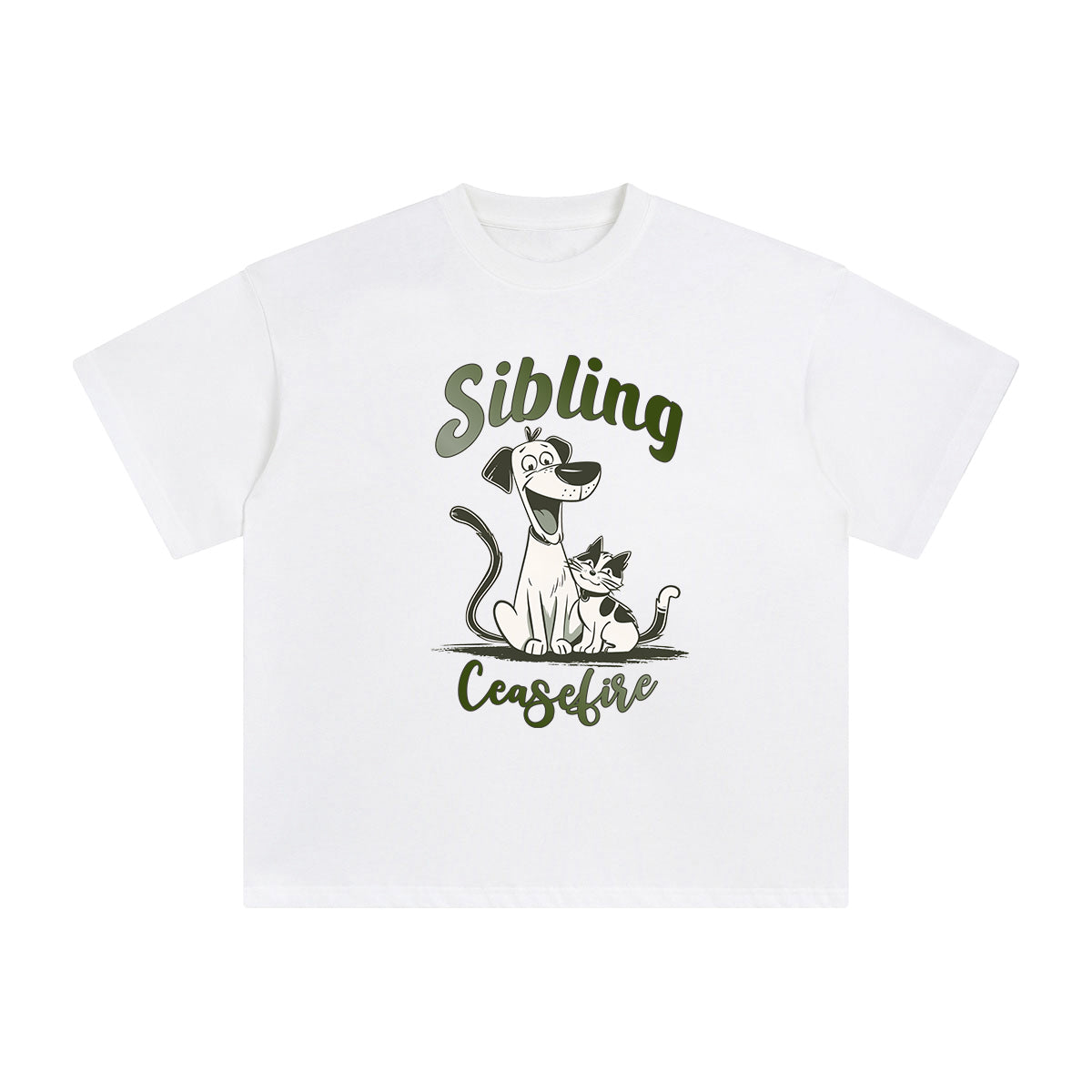 Sibling Ceasefire Graphic Tee-INNBLAC Fashion Apparel