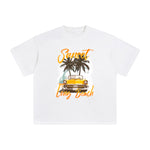 Sunset Long Beach Graphic Tee-INNBLAC Fashion Apparel