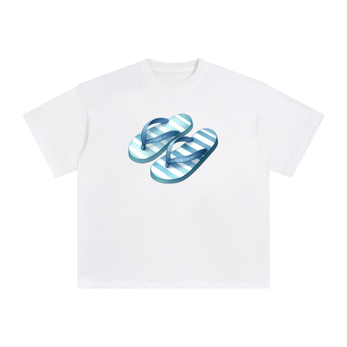 Summer Vacation Slippers Graphic Tee-INNBLAC Fashion Apparel