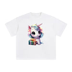 Pastel Christmas Baby Unicorn Graphic Tee-INNBLAC Fashion Apparel