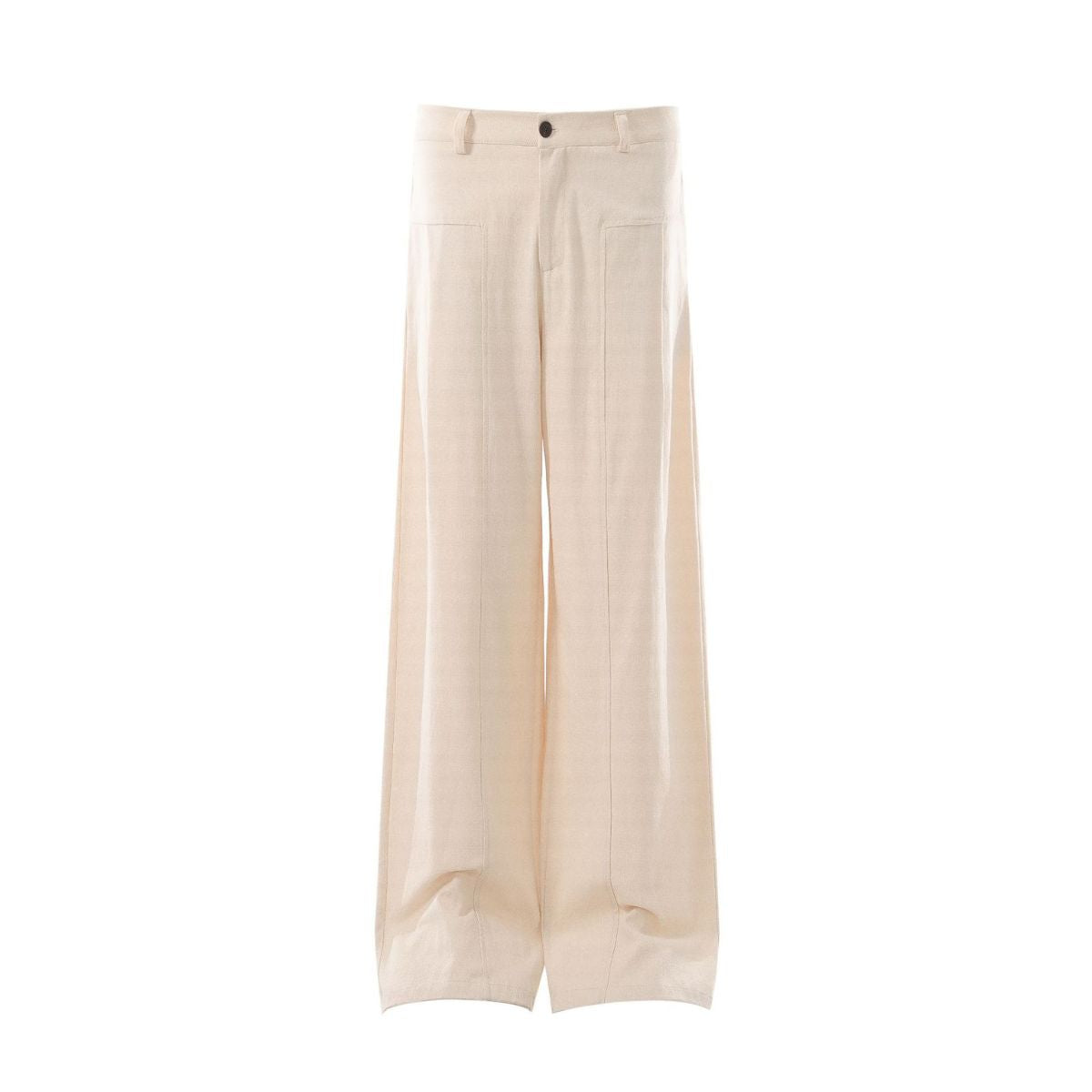 Old Money Cotton Linen Wide Leg Trousers
