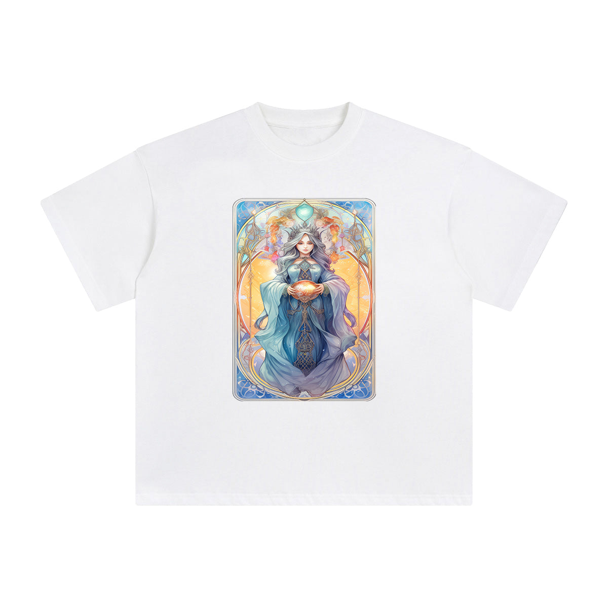 Witch And Globe Card Graphic Tee-INNBLAC Fashion Apparel
