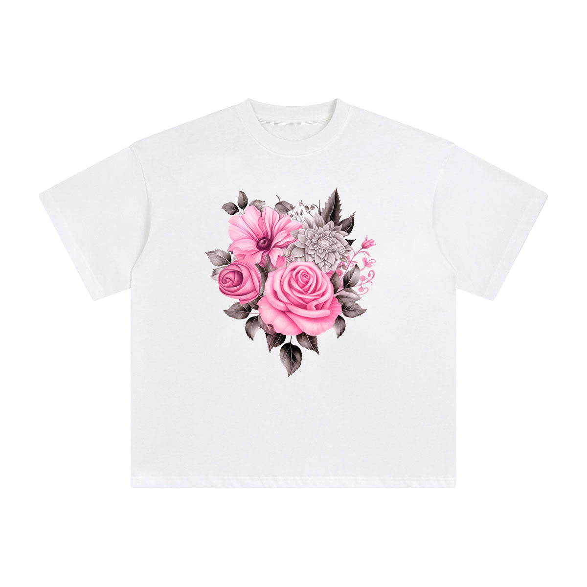 Floral Graphic Tee-INNBLAC Fashion Apparel
