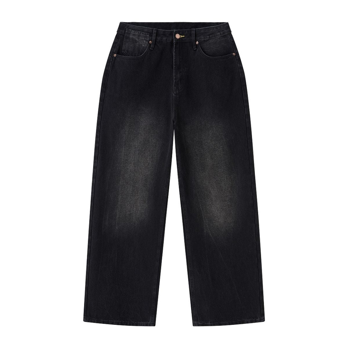 Vintage Distressed Gradient Wide Leg Jeans