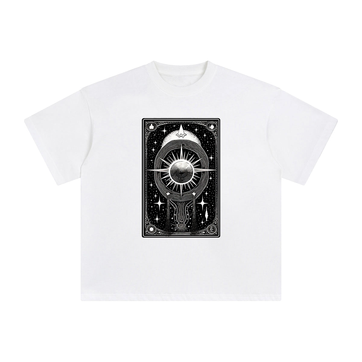 Universe Tarot Card Graphic Tee-INNBLAC Fashion Apparel