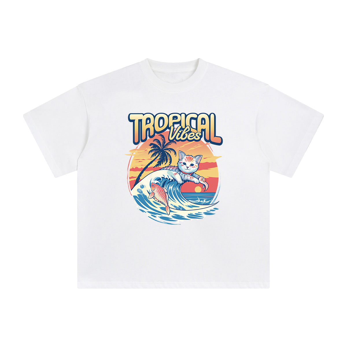 Tropical Vibes Graphic Tee-INNBLAC Fashion Apparel