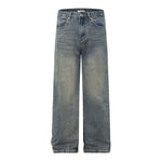 Vintage Washed Relaxed Straight Leg Jeans