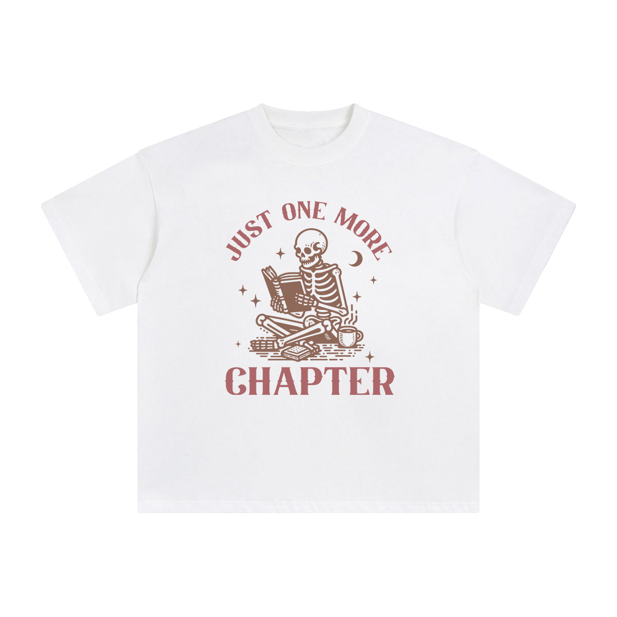 Skeleton Reading Book Graphic Tee-INNBLAC Fashion Apparel