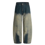 Smoke Rise Ombre Washed Faded Barrel Leg Jeans