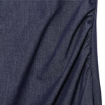 Falda vaquera con bordado de perlas y lavado vintage