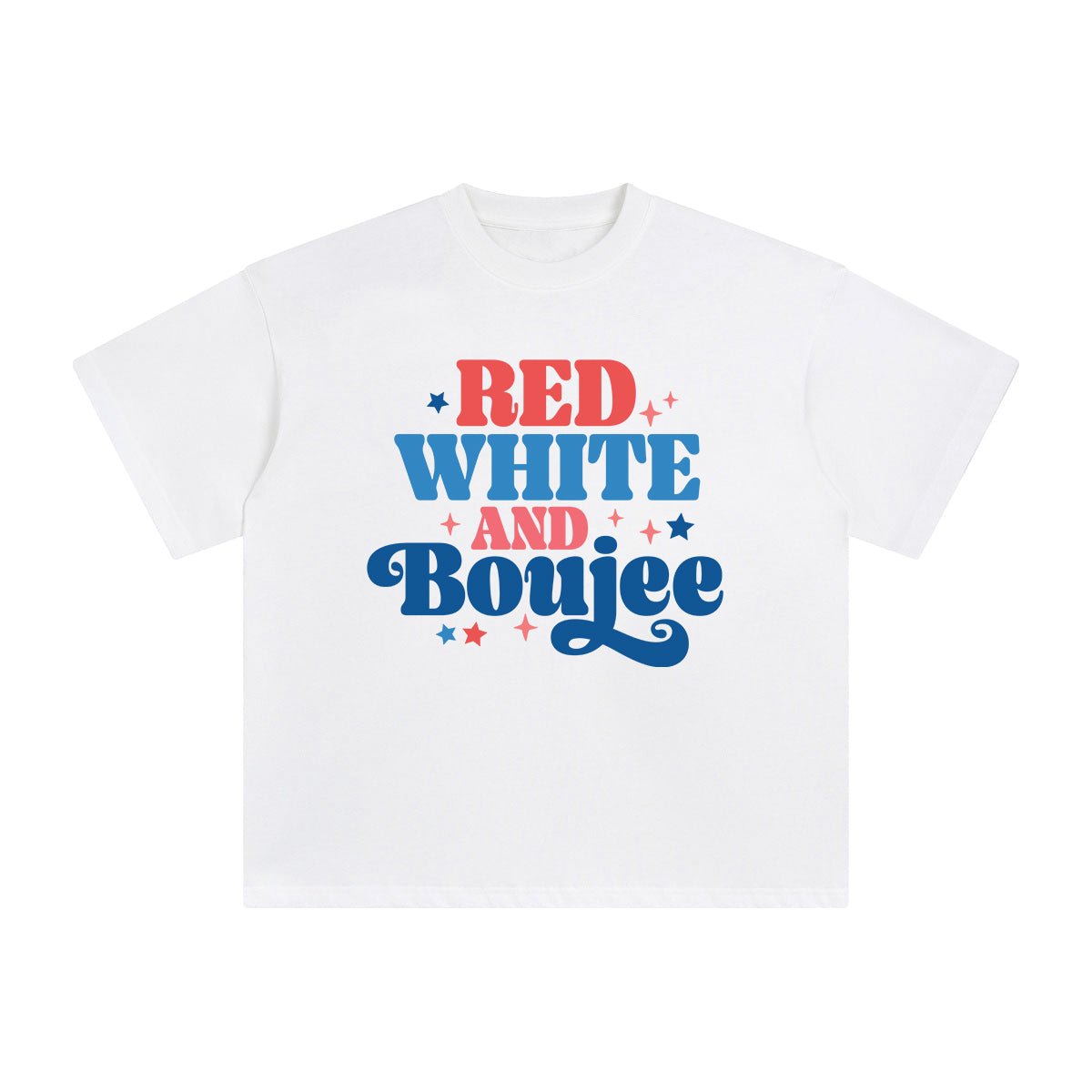 Red White And Boujee Graphic Tee-INNBLAC Fashion Apparel