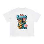 Dinosaur Playing Guitar Graphic Tee-INNBLAC Fashion Apparel