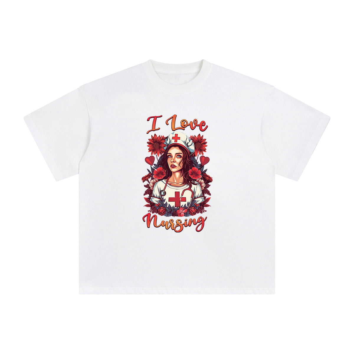 I Love Nursing Graphic Tee-INNBLAC Fashion Apparel