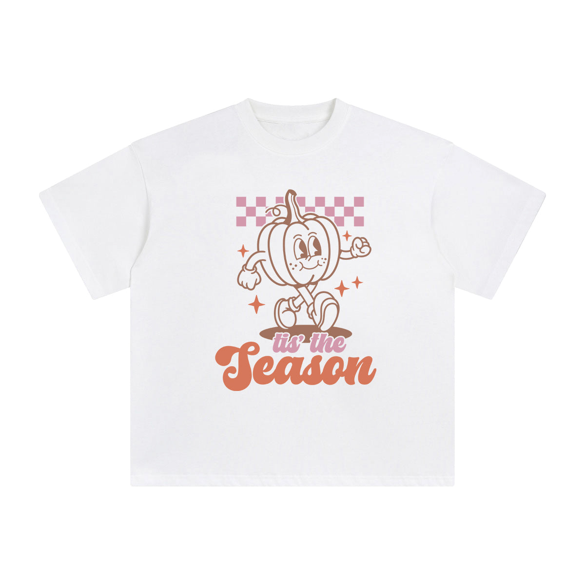 Cartoon Pumpkin Boy Graphic Tee-INNBLAC Fashion Apparel