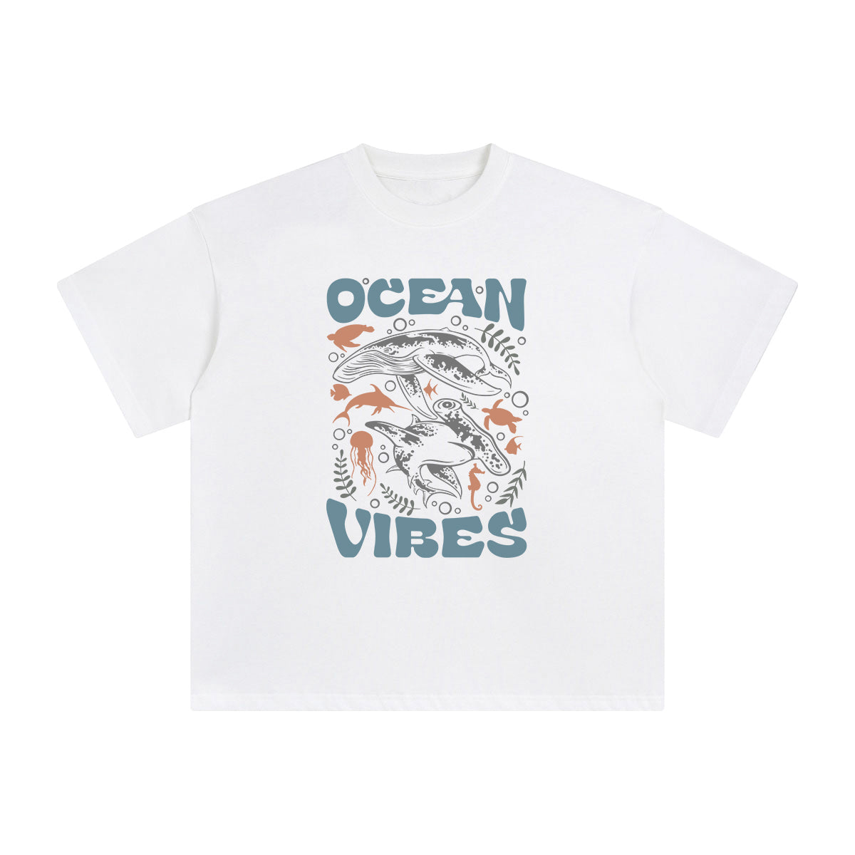 Ocean Vibes Graphic Tee-INNBLAC Fashion Apparel