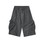 Bermudas con lavado vintage y salpicaduras de tinta