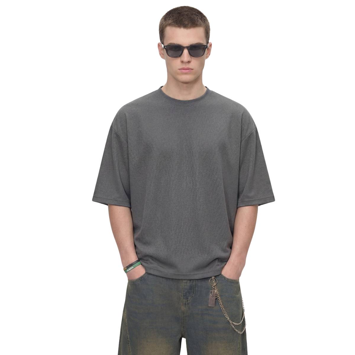 Boxy Retro Mesh Tech Knit Athletic Tee