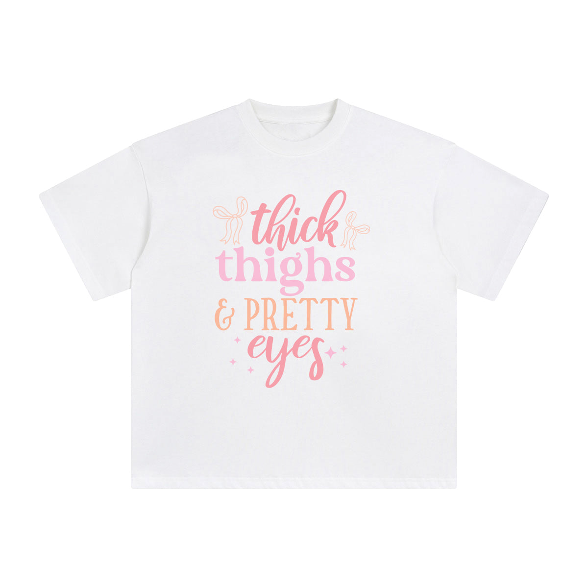 Thick Thighs Pretty Eyes Graphic Tee-INNBLAC Fashion Apparel