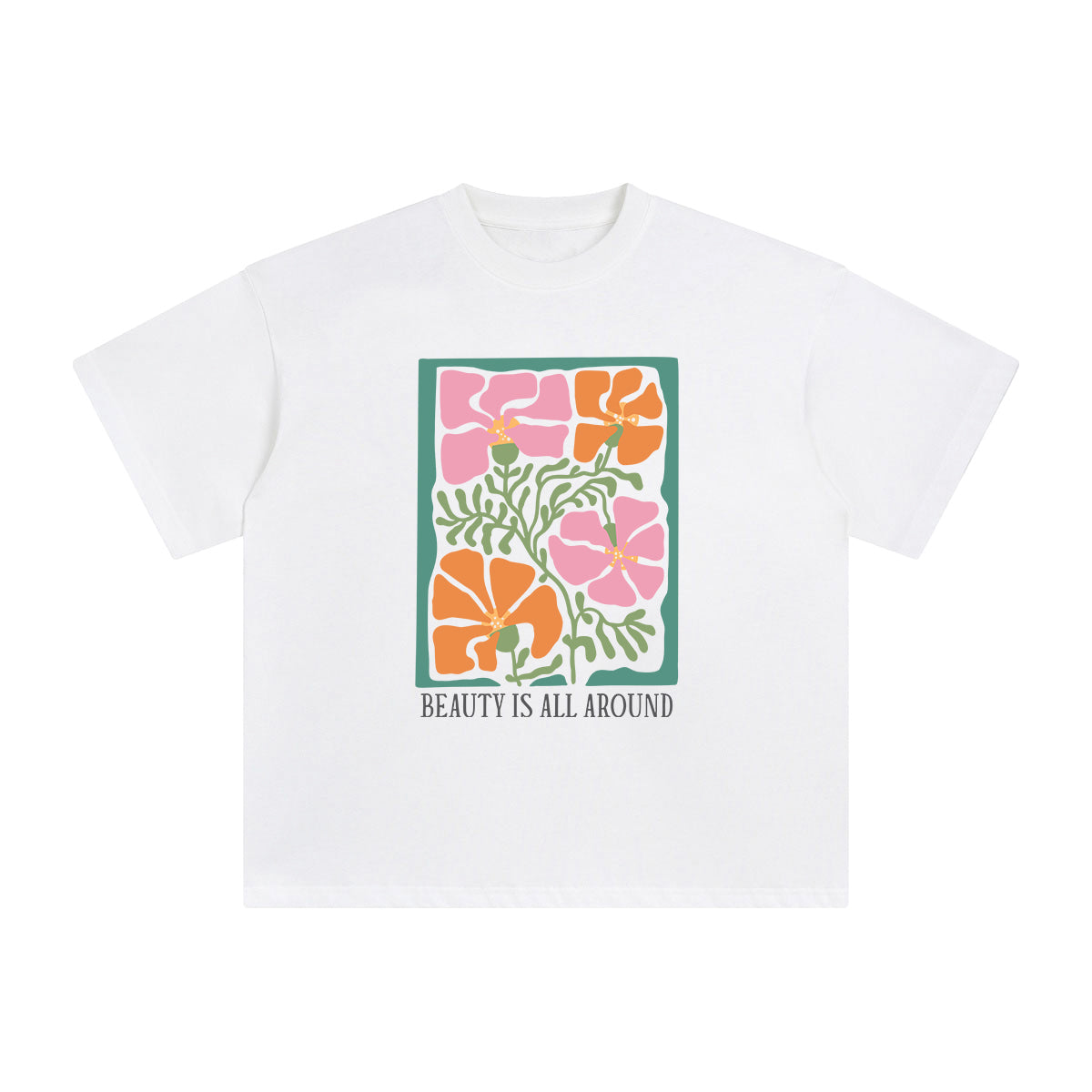 Boho Flower Abstract Graphic Tee-INNBLAC Fashion Apparel