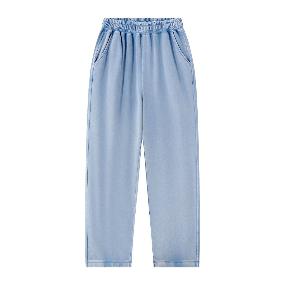 Loose Draped Wide‑Leg Washed Distressed Casual Pants