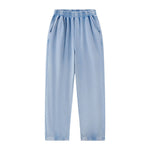 Loose Draped Wide‑Leg Washed Distressed Casual Pants