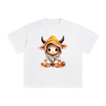 Halloween Highland Cow Graphic Tee-INNBLAC Fashion Apparel