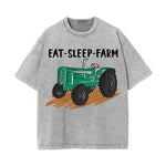 Eat Sleep Farm Graphic Tee-INNBLAC Fashion Apparel