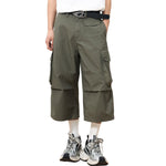 Straight Leg Cargo Cropped Pants