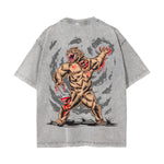 Fierce Beast Graphic Washed Tee-INNBLAC Fashion Apparel