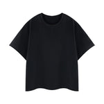 Snowflake Washed Raw Edge Boxy Cropped Tee