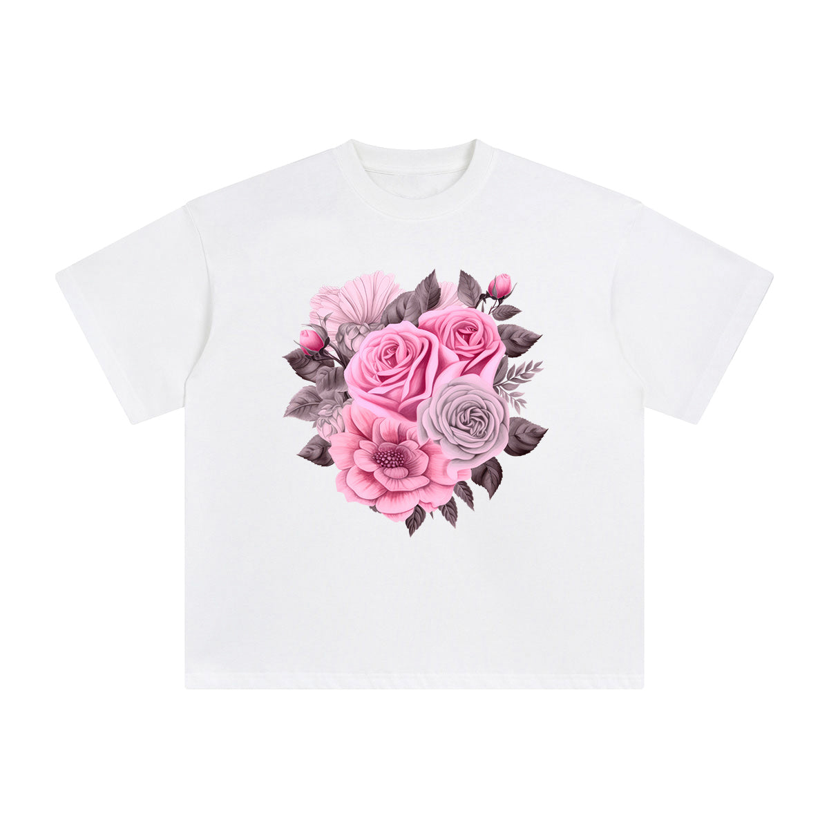Floral Graphic Tee-INNBLAC Fashion Apparel