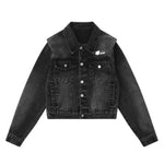 Designer Shoulder Padded Denim Jacket