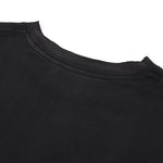 Black Washed Cotton Ripped Sweatshirt