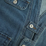 Shorts vaqueros con mariposas bordadas y adornados con perlas