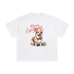 Christmas Corgi Graphic Tee-INNBLAC Fashion Apparel