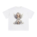 Silver Christmas Angel Graphic Tee-INNBLAC Fashion Apparel