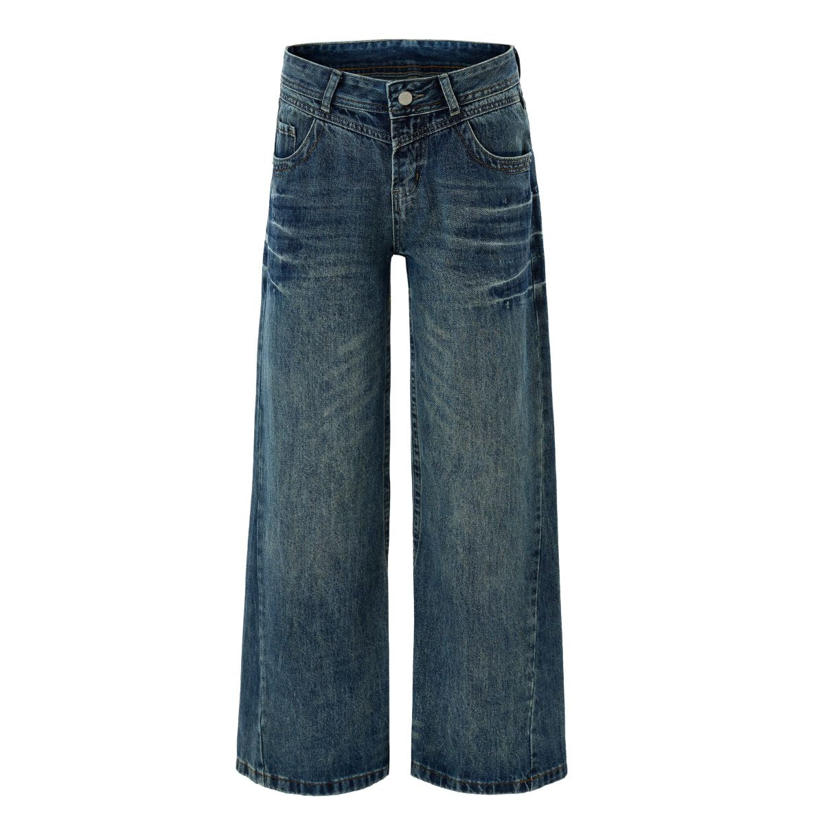Vintage Washed Wide Leg Jeans
