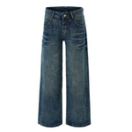 Vintage Washed Wide Leg Jeans