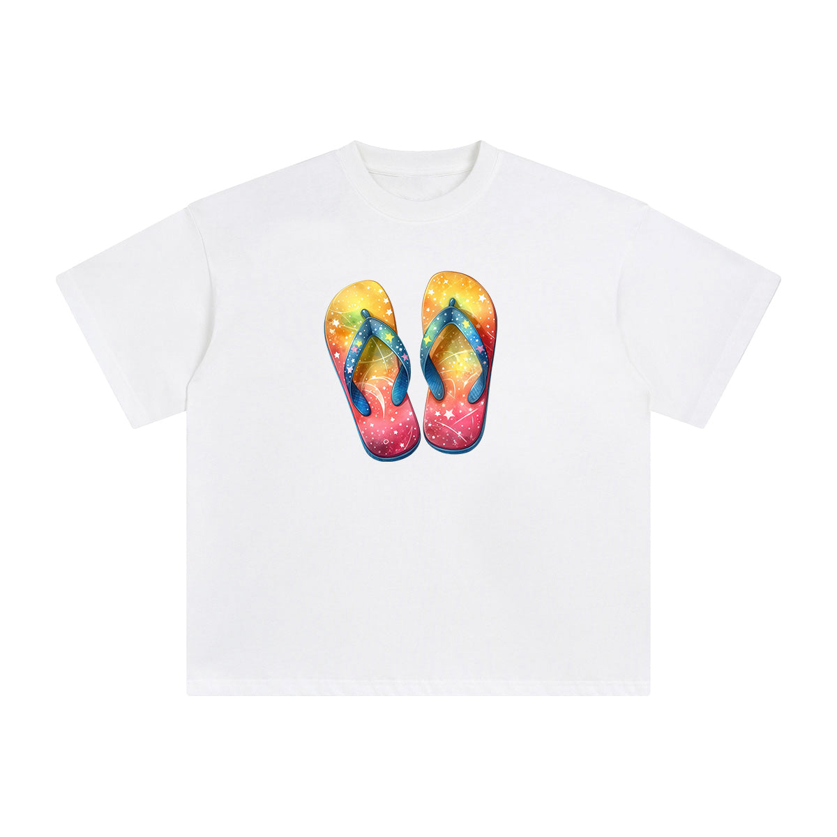 Summer Vacation Slippers Graphic Tee-INNBLAC Fashion Apparel