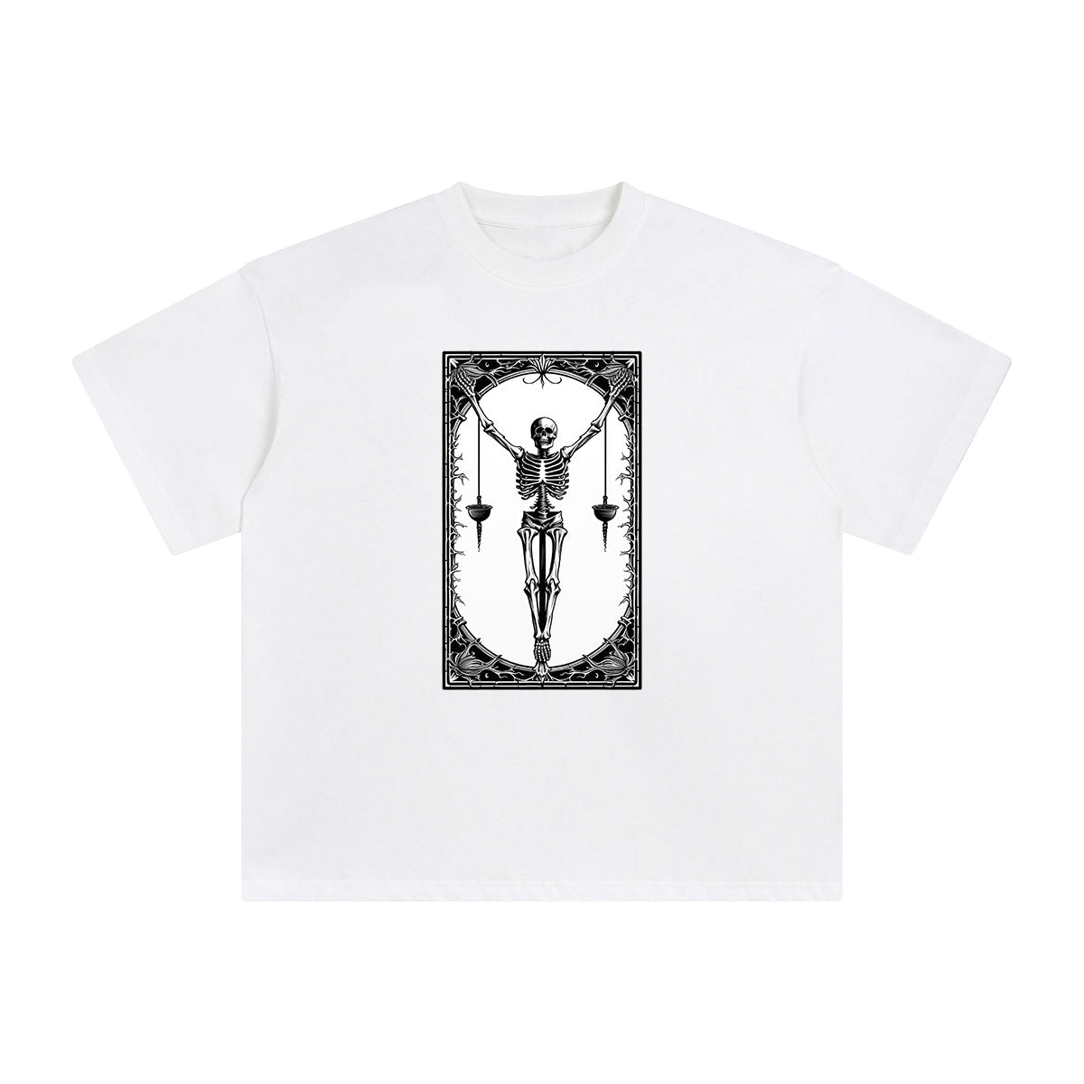 Mystery Skeleton Tarot Card Graphic Tee-INNBLAC Fashion Apparel