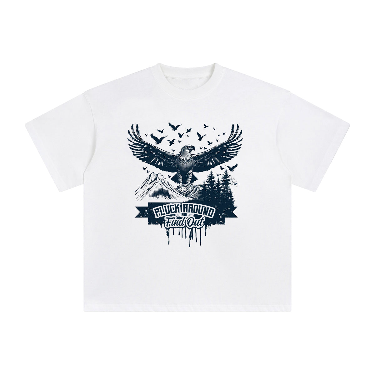 Eagle Spreads Wings Graphic Tee-INNBLAC Fashion Apparel